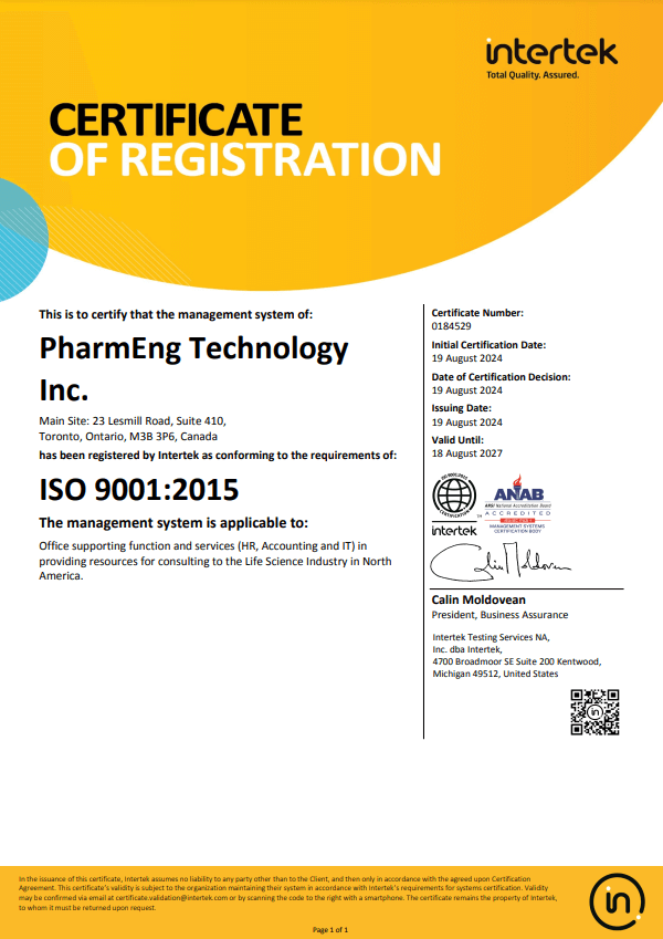 ISO 9001:2015 ANAB